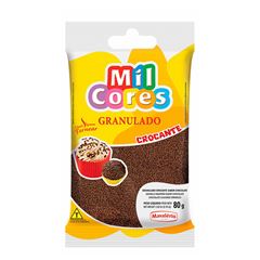 GRANULADO DE CHOCOLATE CROCANTE MIL CORES PACOTE 80G