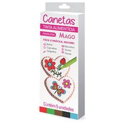 CANETA DECOR FINA CORES MAGO PACOTE 5UN