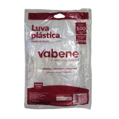 LUVA PLAST DESCART VABENE GG 100 