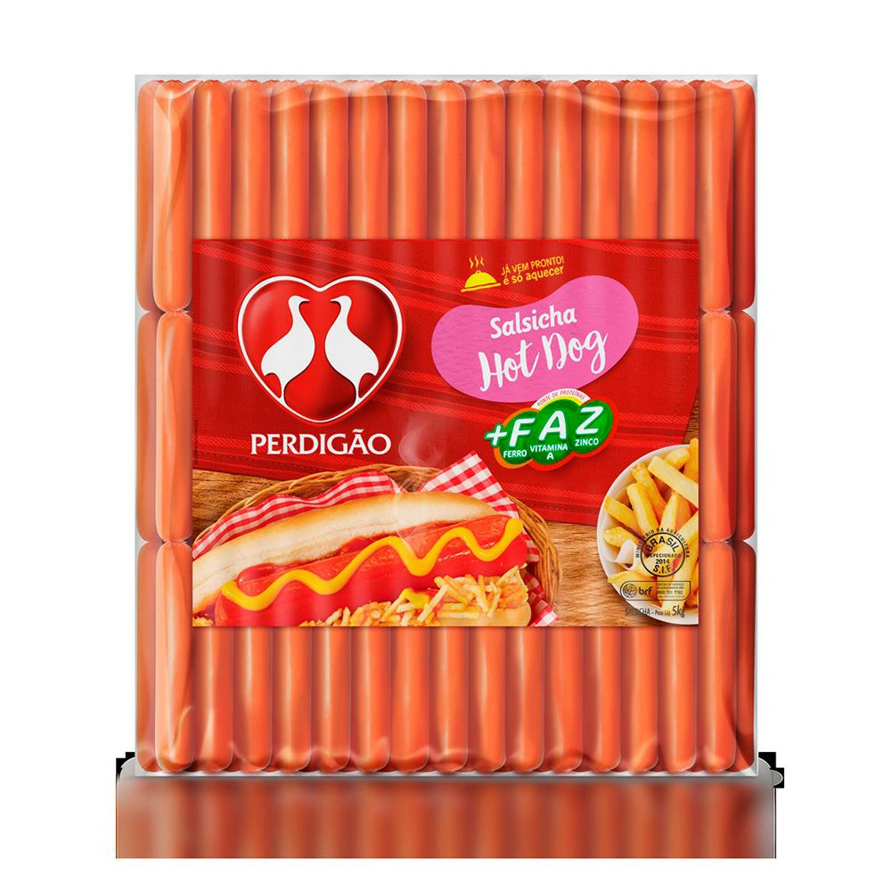 SALSICHA HOT DOG CONG PERDIGAO 5KG | Fortali Distribuidora de Alimentos ...