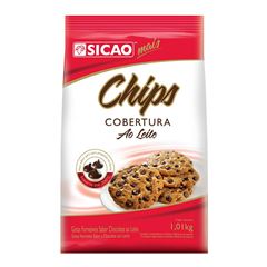 COBERTURA GOTA CHOCOLATE  LEITE CHIPS SICAO 1,01KG