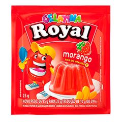 GELATINA ROYAL MORANGO 15X25G