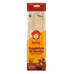 ESPETINHO BAMBU 30CMX4MM BILLA 50UN
