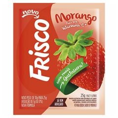 SUCO EM PO FRISCO MORANGO 25G