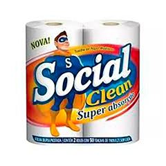 PAPEL TOALHA SOCIAL CLEAN 2X50UN