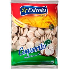 BISCOITO DOCE LEITE E COCO COQUERITO ESTRELA 400G