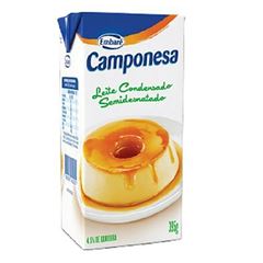 LEITE CONDENSADO SEMIDESNATADO CAMPONESA CAIXA 395G