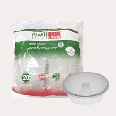 MINI FORMA P/PUDIM C/TAMPA 20UN