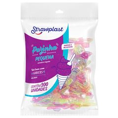 PAZINHA PEQ MISTA NEON STRAWPLAST 200UN