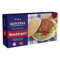 HAMBURGUER DE FRANGO BOVINO CONGELADO MONTANA PACOTE 56G