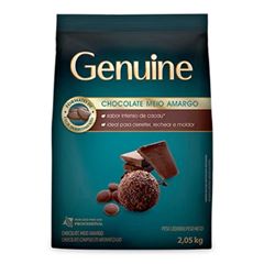 CHOCOLATE MEIO AMARGO EM MOEDAS GENUINE PACOTE PCT 2,05KG