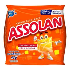 ESPONJA LA DE AÇO ASSOLAN 45G
