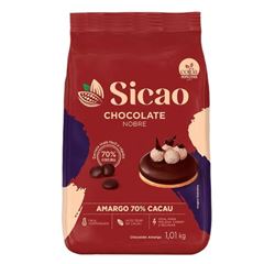 CHOCOLATE 70% AMARGO SICAO NOBRE GOTAS 1,01KG