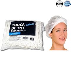 TOUCA TNT DESCAETAVEL BRANCA CELESTE C/100UND