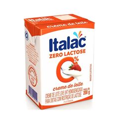 CREME DE LEITE UHT ZERO LACTOSE ITALAC 200G