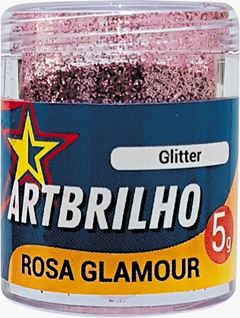 GLITTER ROSA GLAMOUR ART BRILHO 5G