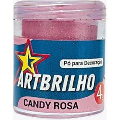 PO P/ DECORACAO CANDY ROSA ART BRILHO 4G