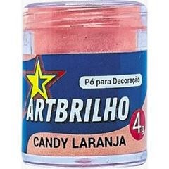 PO P/ DECORACAO CANDY LARANJA ART BRILHO 4G