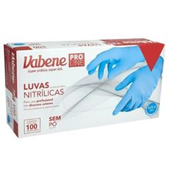 LUVA NITRILICA GG AZUL VABENE C/100UN