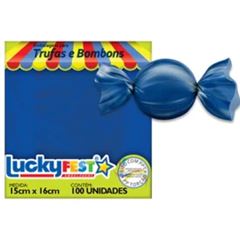 EMB TRUFA LISA AZUL ESC LUCKYFEST 100UN