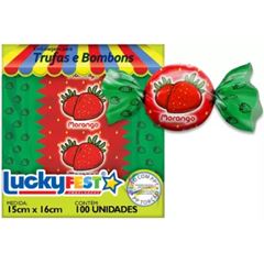 EMB P/ TRUFA MORANGO LUCKYFEST 100UN