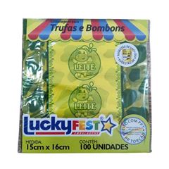 EMB P/ TRUFA LEITE EM PO LUCKYFEST C/ 100UN