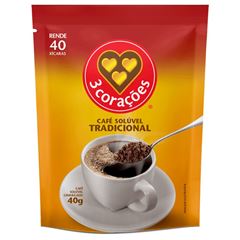 CAFÉ SOLUVEL TRÊS CORAÇÕES REFIL SACHE 40G