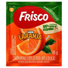 REFRESCO EM PO LARANJA FRISCO PACOTE 18G