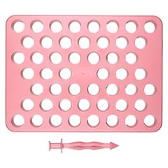 PLACA PORCIONADORA C/ EMPURRADOR 2 EM 1 ROSA BEBÊ 15G BLUE 2PCT