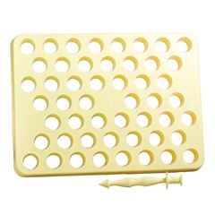 PLACA PORCIONADORA COM EMPURRADOR 2 EM 1 AMARELA 12G 2PC BLUESTAR