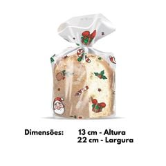 SACO PANETONE BOAS FESTAS 100G 13X22 PCT LUCKYFEST