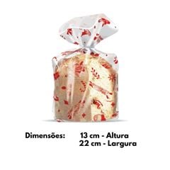 SACO PANETONE CHOCOLATE VERMELHO 100G 13X22 PCT LUCKY