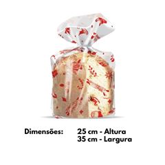 SACO PANETONE CHOCOLATE VERMELHO 500G 25X35 PCT LUCKY