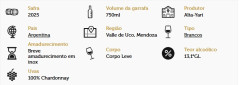 ALTA YARI CHARDONNAY 750ML 2025