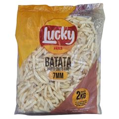 BATATA PALITO CORTE FINO  LUCKY FRIES 2KG CONG 7MM