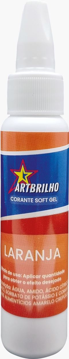 CORANTE SOFT GEL LARANJA ART BRILHO 25G