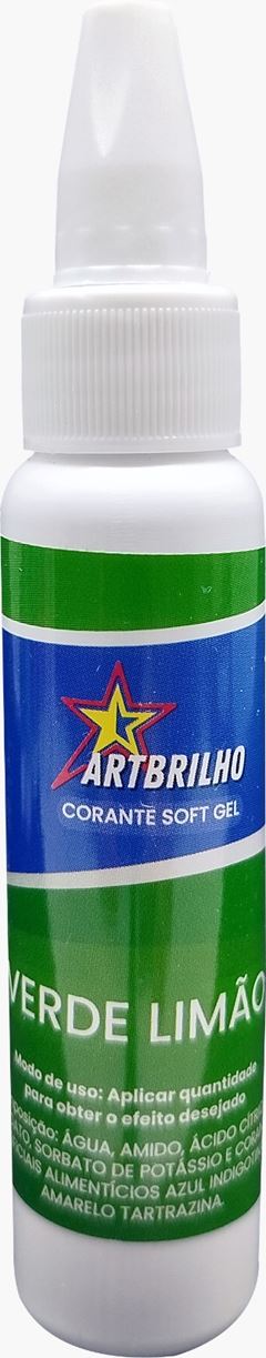 CORANTE SOFT GEL VERDE LIMAO ART BRILHO  25G