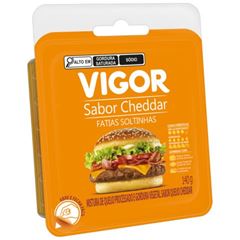 QUEIJO PROCESSADO FATIADO CHEDDAR RESF VIGOR 140G