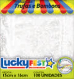 EMBALAGEM TRUFA RENDA BRANCA LUCKY FEST 100UN