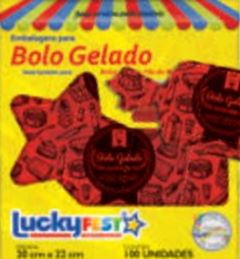 EMBALAGEM BOLO GELADO FEITO COM AMOR VERMELHO 20X22 (PCT C/100 UND.)