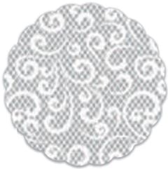 FUNDO PARA DOCES TULE BORDADO BRANCO N. 07 (FARDO COM 50 PCTS)