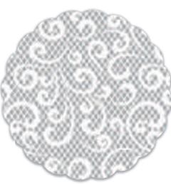 FUNDO PARA DOCES TULE BORDADO BRANCO N. 09 (FARDO COM 50 PCTS)