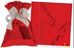 KIT PRESENTE METALIZADO LISO VERMELHO 25X35 (1 FARDO C/30 KITS)