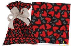 KIT PRESENTE METALIZADO ROMANZA PRETO E VERMELHO 25X35 (1 FARDO C/30KITS)