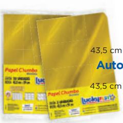 PAPEL CHUMBO LISO OURO BRILHANTE 12X11,8 (PCT C/ 300 UND.)