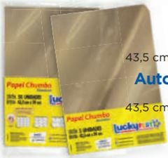 PAPEL CHUMBO LISO OURO FOSCO 12X11,8(PCT C/ 300 UND.)