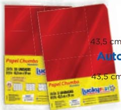 PAPEL CHUMBO LISO VERMELHO 12X11,8(PCT C/ 300 UND.)