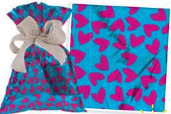 SACO DE PRESENTE METALIZADO ROMANZA AZUL E ROSA 20X30 (10 PCT C/50)
