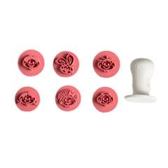 KIT CARIMBOS TURMA DA MONICA ROSA BEBÊ (2,5 CM) - 7 PC