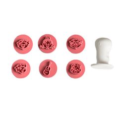 KIT CARIMBOS CHICO BENTO ROSA BEBÊ (2,5 CM) - 7 PC